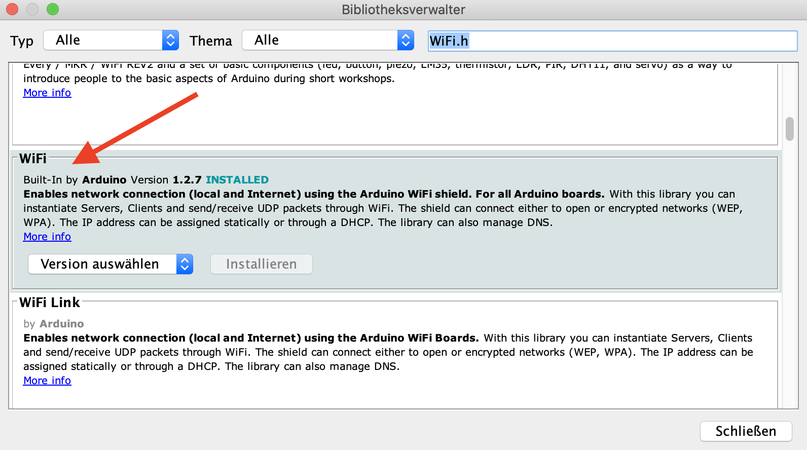 WiFi Bibliothek