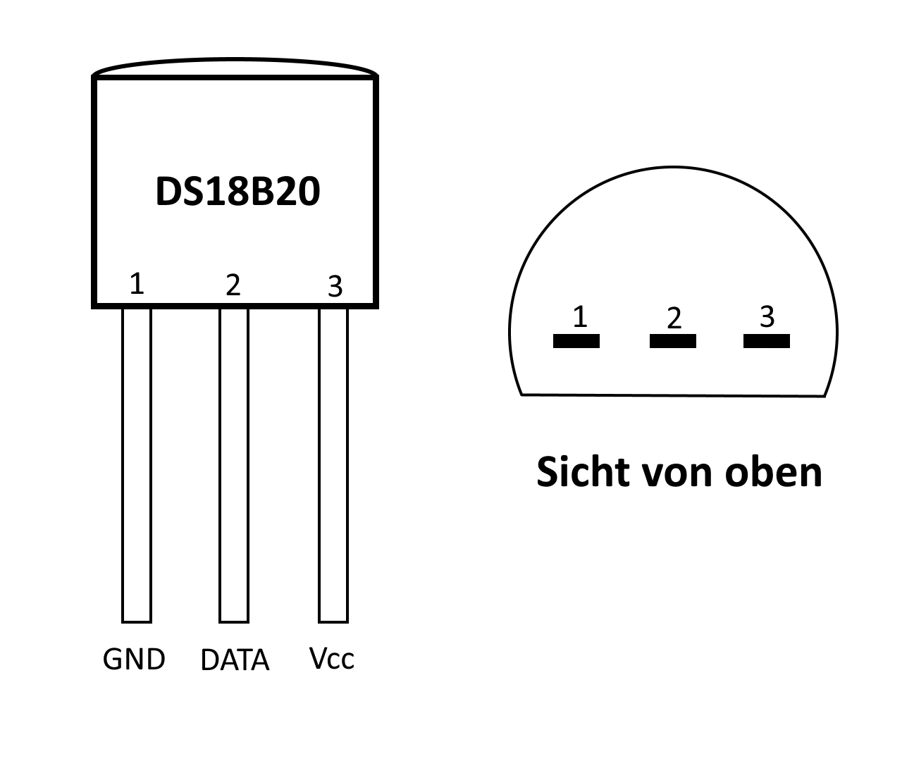 Schema des DS18B20