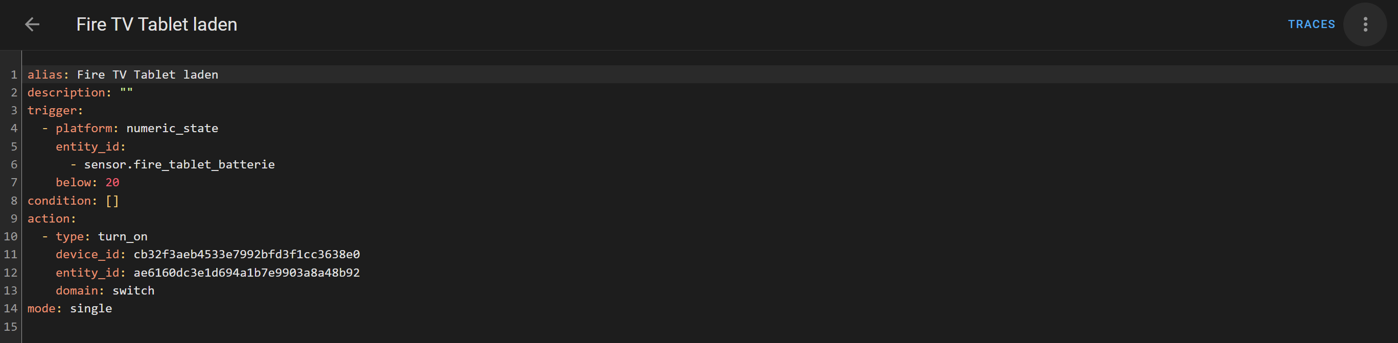 Automation Tablet laden